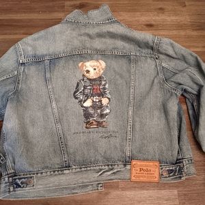 Vintage polo Ralph Lauren Bear Denim jacket